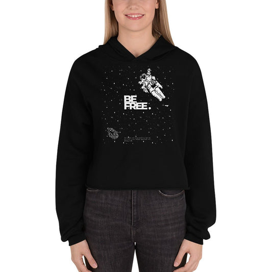 Be Free On Outer Orbit Women's Crop Hoodie - FLAKOUT