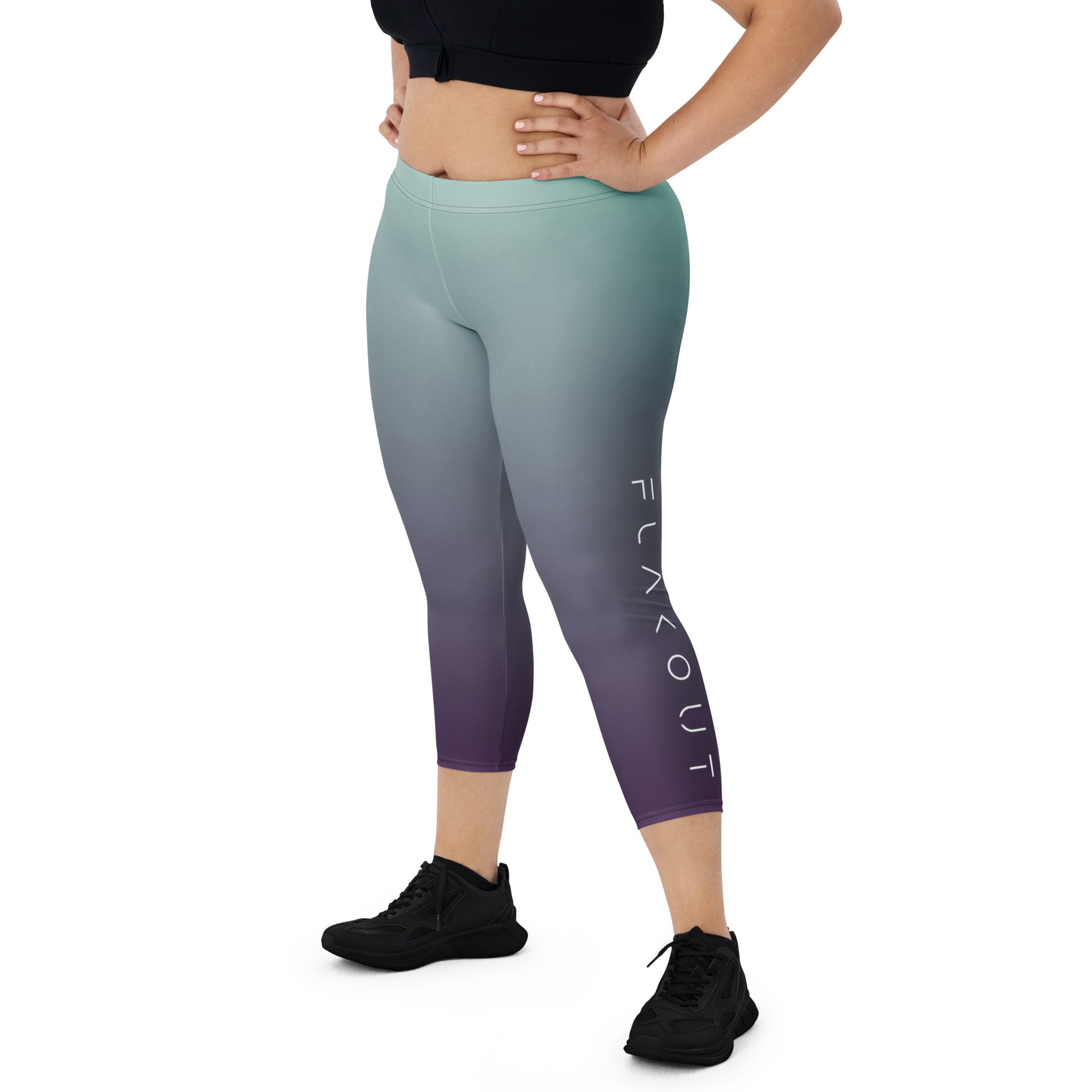 Aqua Nocturne Women's Capri Leggings - FLAKOUT