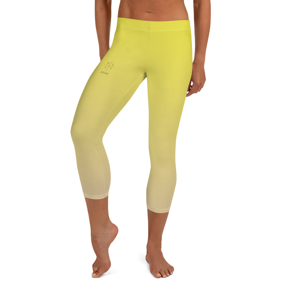 Sunrise Symphony FLAKOUT Sport Women's Capri Leggings - FLAKOUT