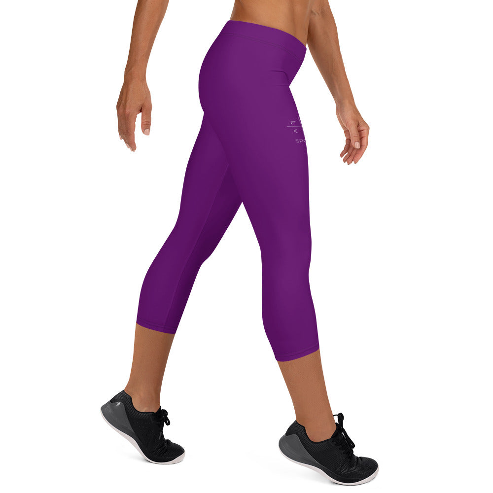 Grape Royale FLAKOUT Sport Women's Capri Leggings - FLAKOUT