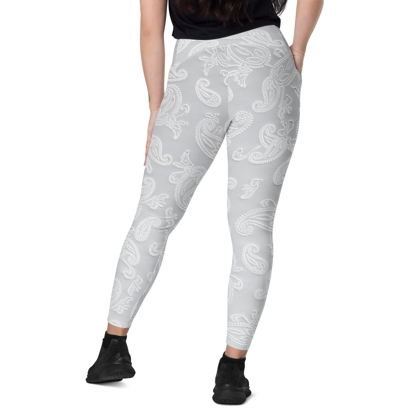 Fabric Sigils Women's Recycled Crossover Leggings With Pockets - FLAKOUT