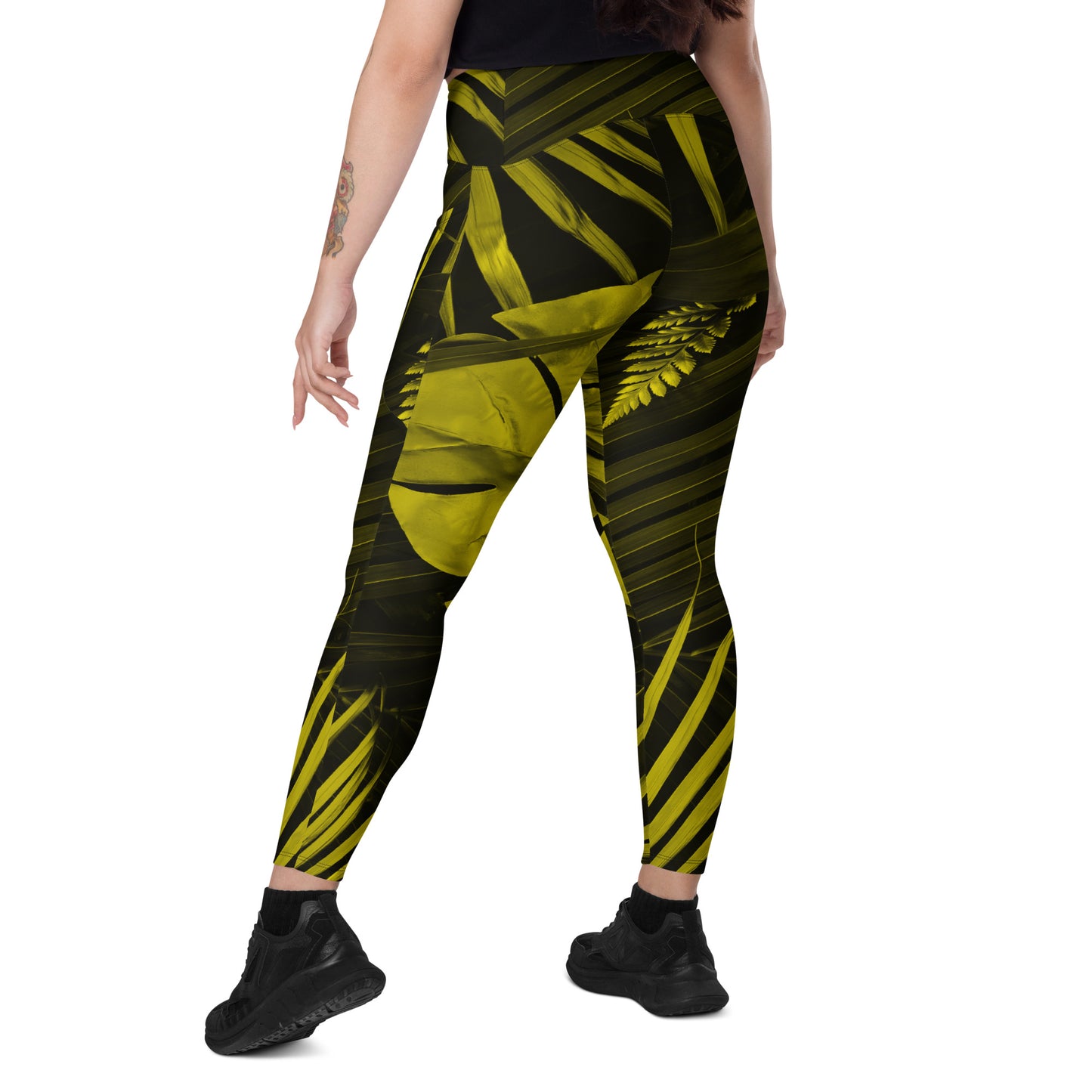 Yellowaze Women's Recycled Crossover Leggings With Pockets - FLAKOUT