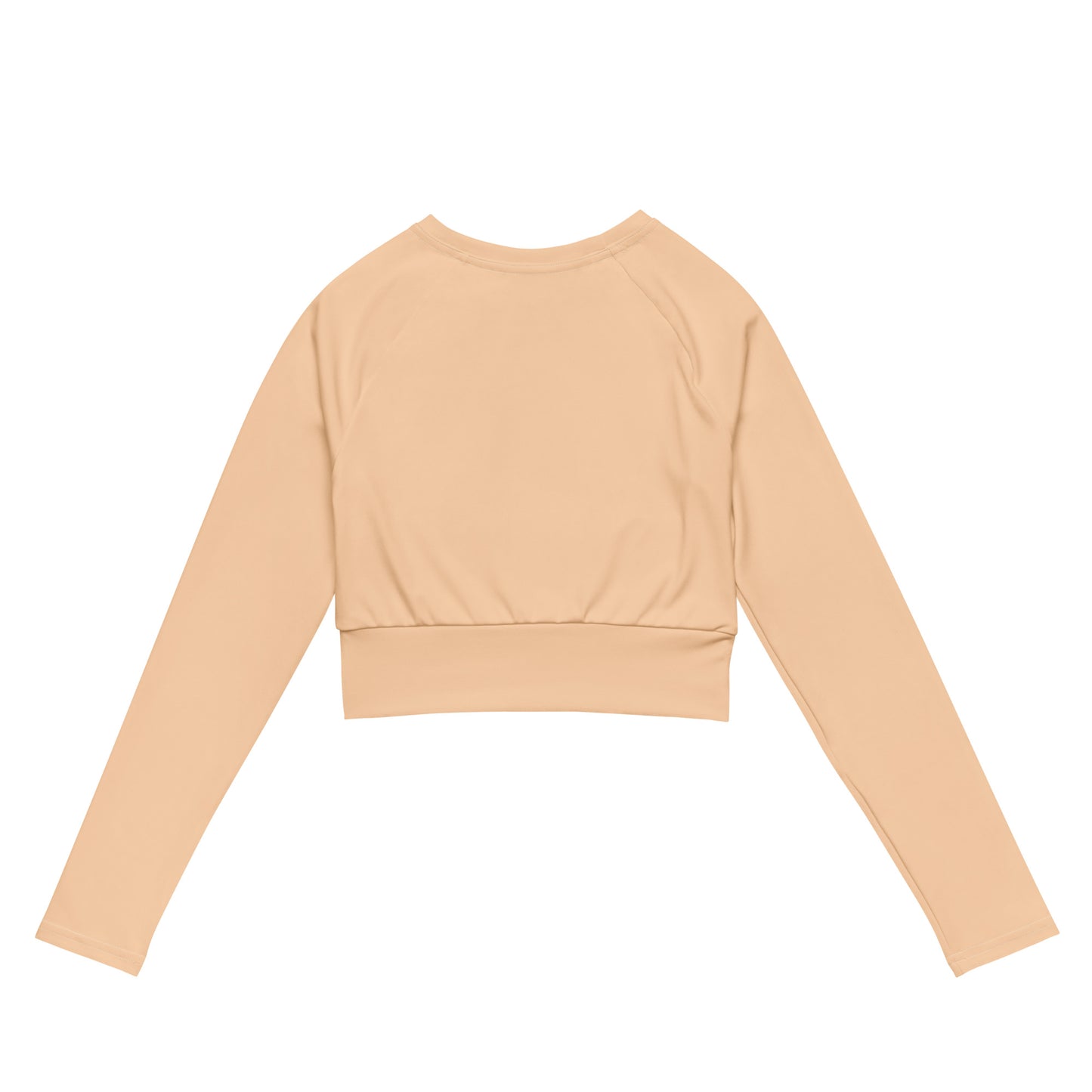 Women's Recycled Long-sleeve Crop Top - Sandy Beach