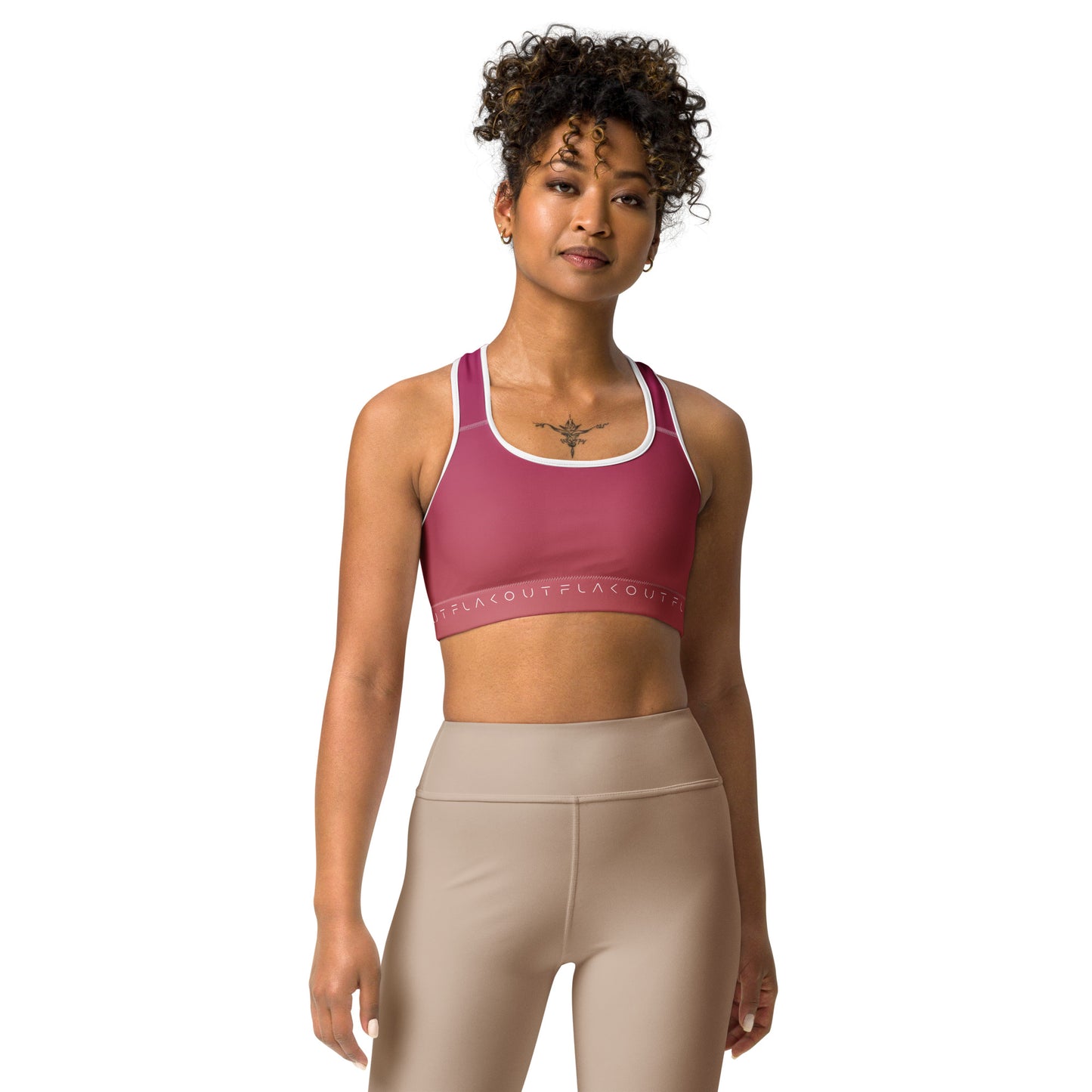 Rosewood Bloom Women's Sports Performance Bra - FLAKOUT