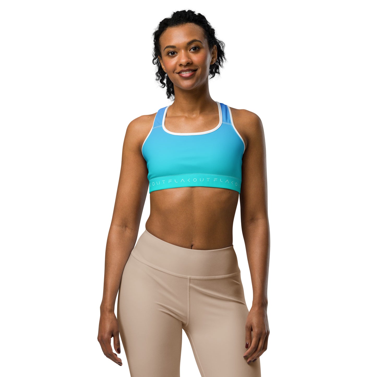 Turquoise Whisper Women's Sports Performance Bra - FLAKOUT