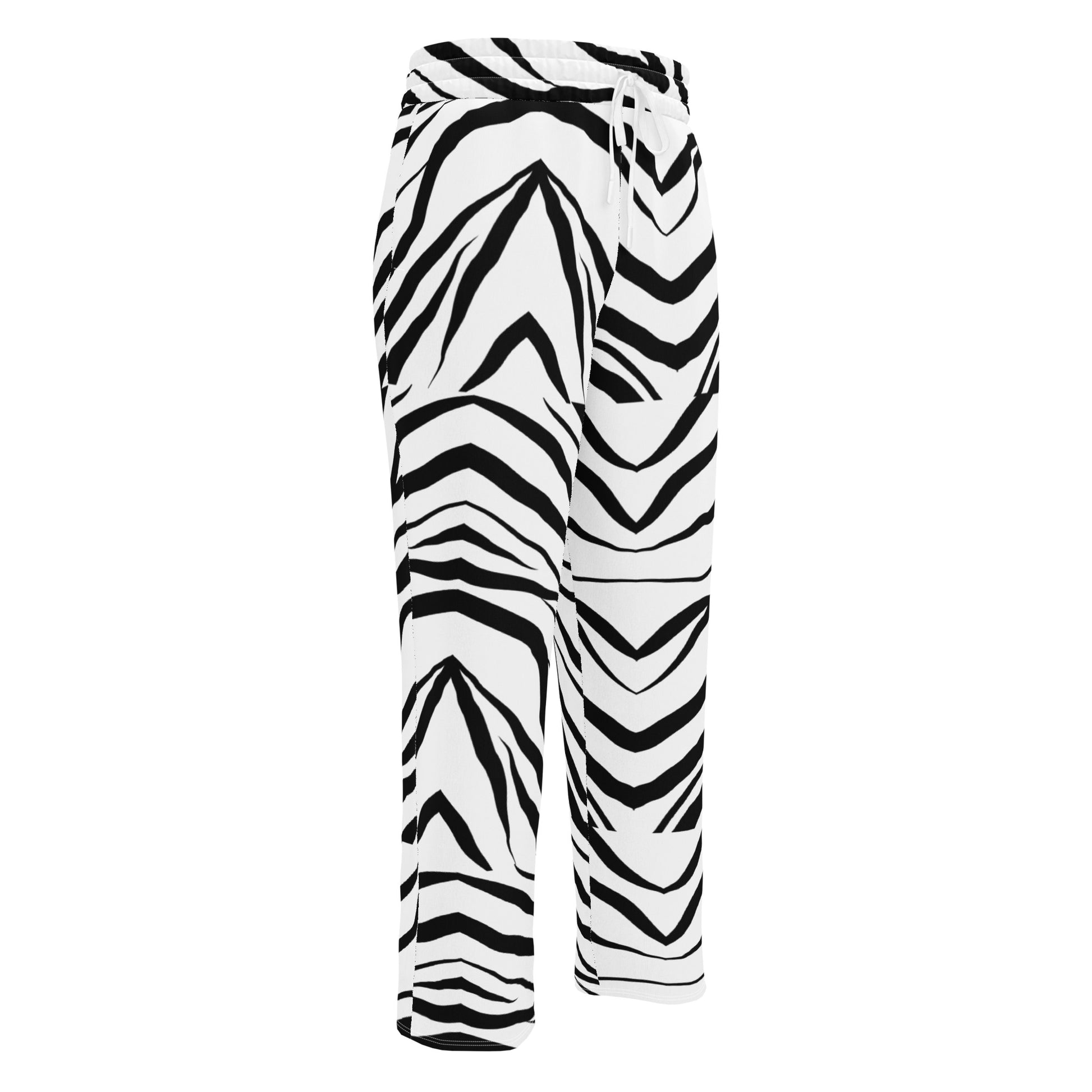 Striped Zebra Vibrance Unisex Wide-leg Recycled Joggers - FLAKOUT