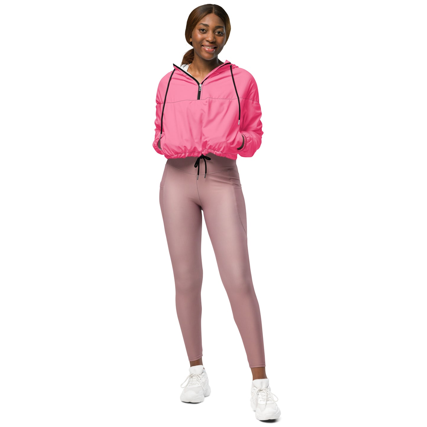 Tickle Me Pink Women’s Cropped Windbreaker - FLAKOUT