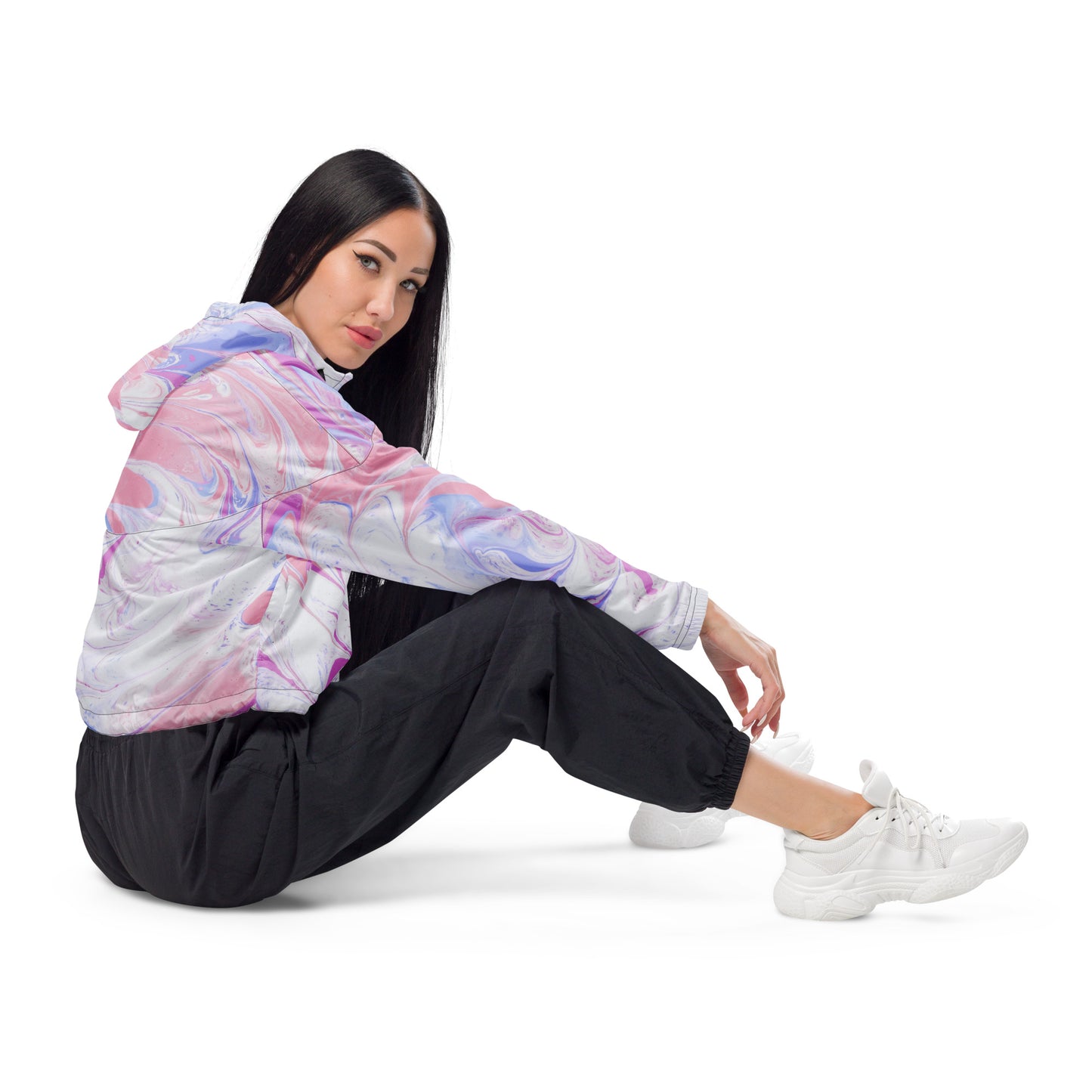 Fluid Colors Flair Women’s Cropped Windbreaker - FLAKOUT