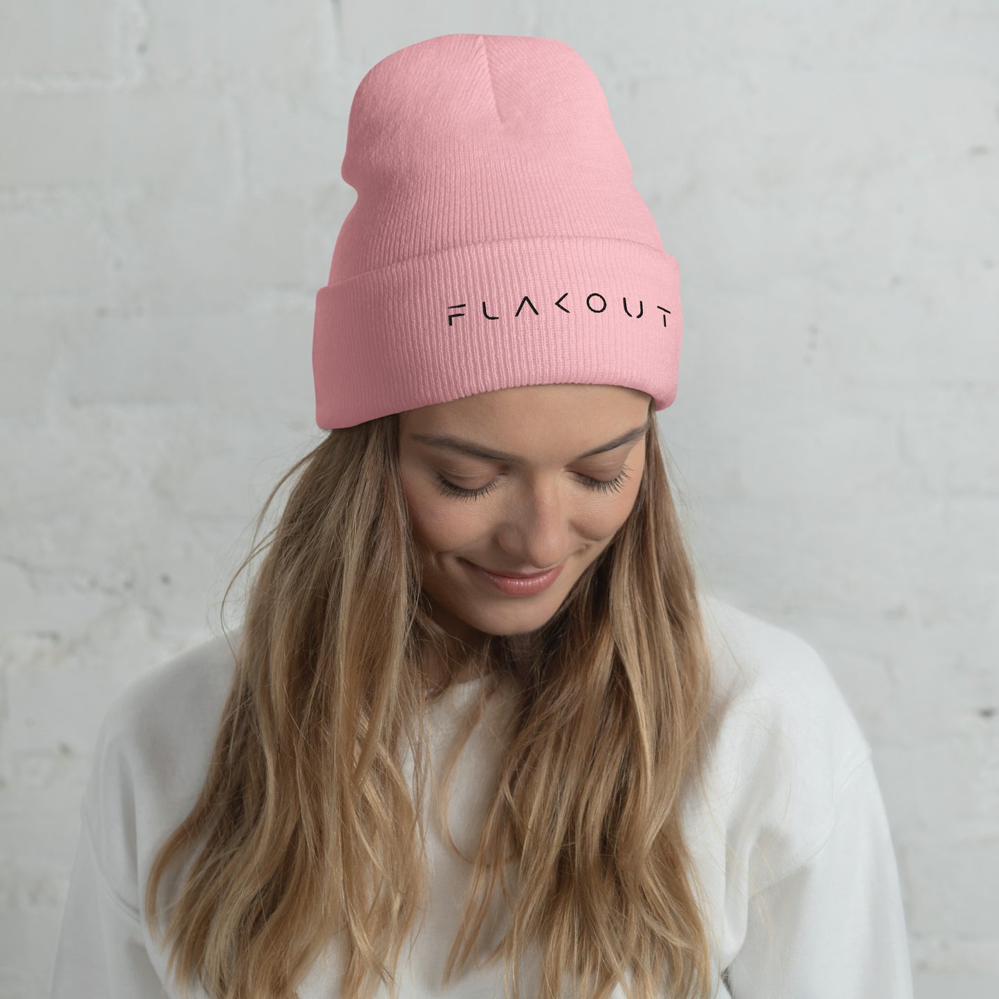 FLAKOUT Logo Embroidered Unisex Cuffed Beanie