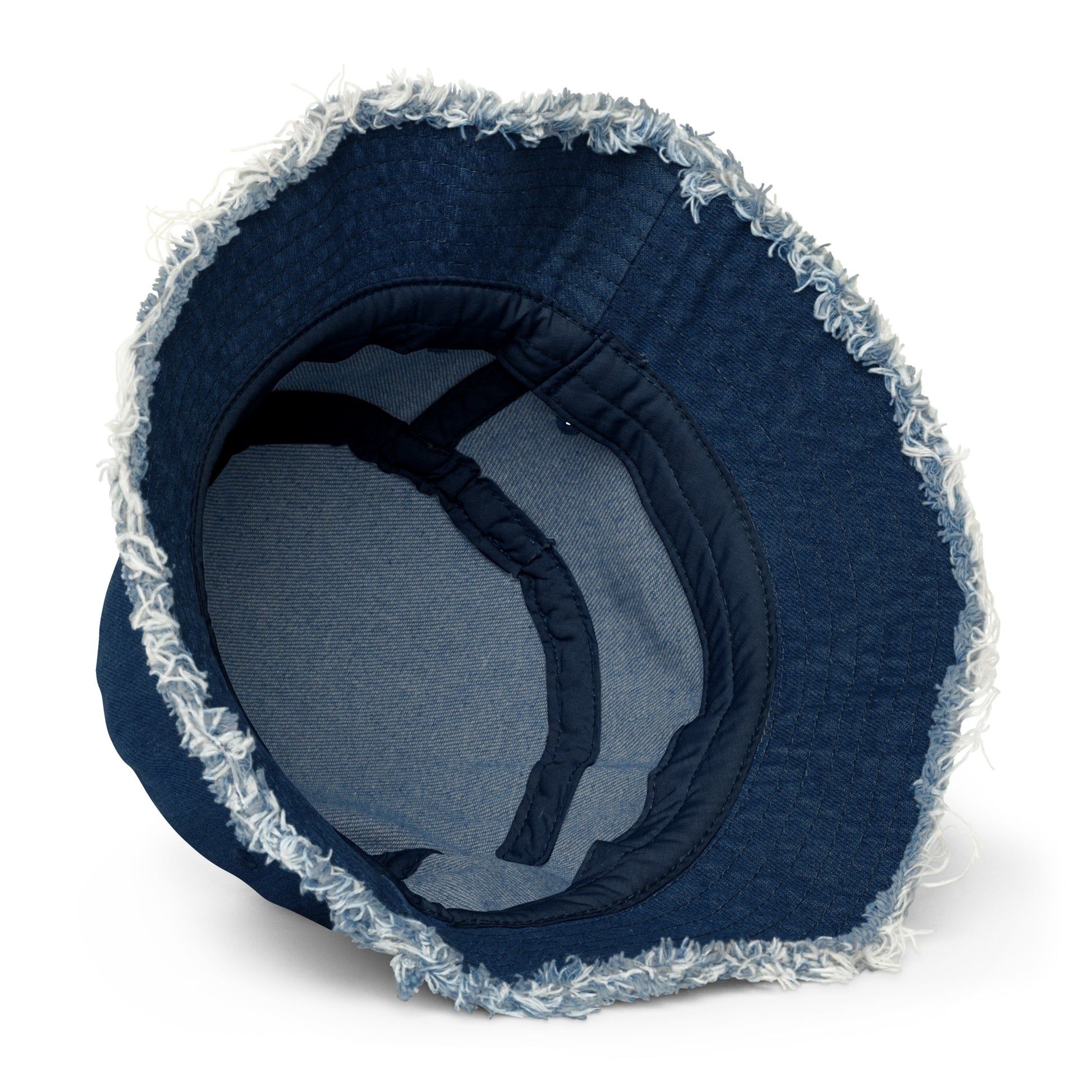 FLAKOUT Logo Embroidered Distressed Denim Hat - FLAKOUT