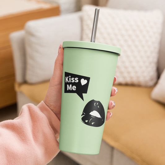 Sweet Talker Kiss Me Insulated Tumbler With A Straw - FLAKOUT