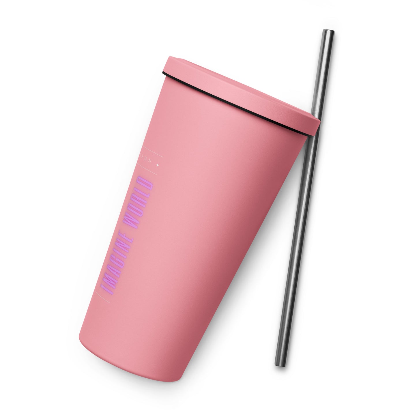 Vision Neon Utopia Insulated Tumbler With A Straw - FLAKOUT