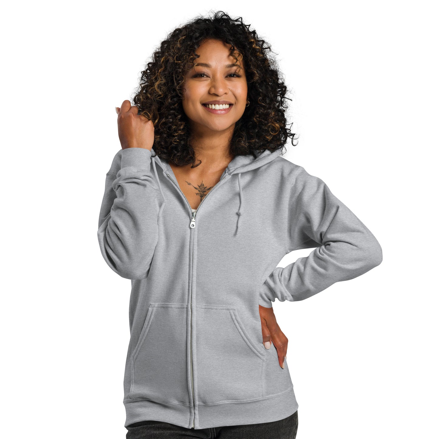 Lunar Eclipsis Heavy Harmony Fusion Zip Hoodie - Sport Grey - FLAKOUT