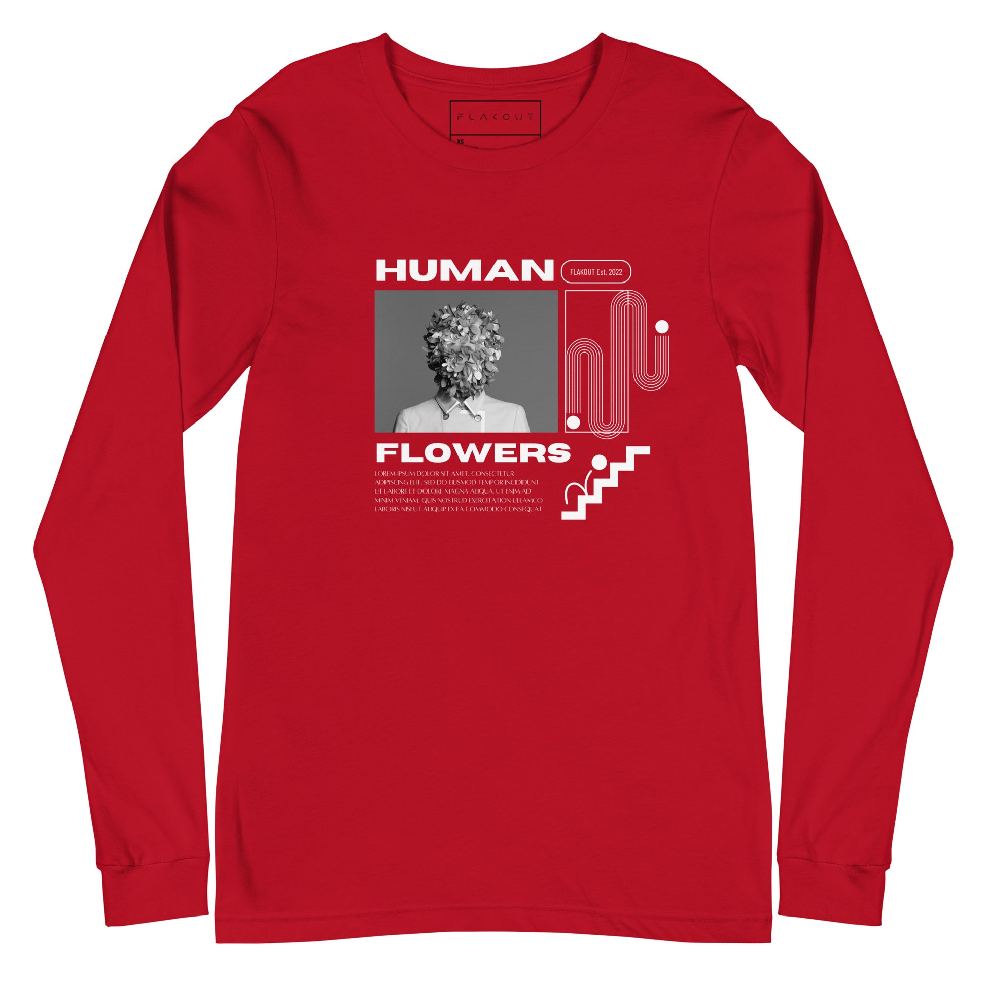 Human Flowers Floral Blooming Long Sleeve Tee - FLAKOUT