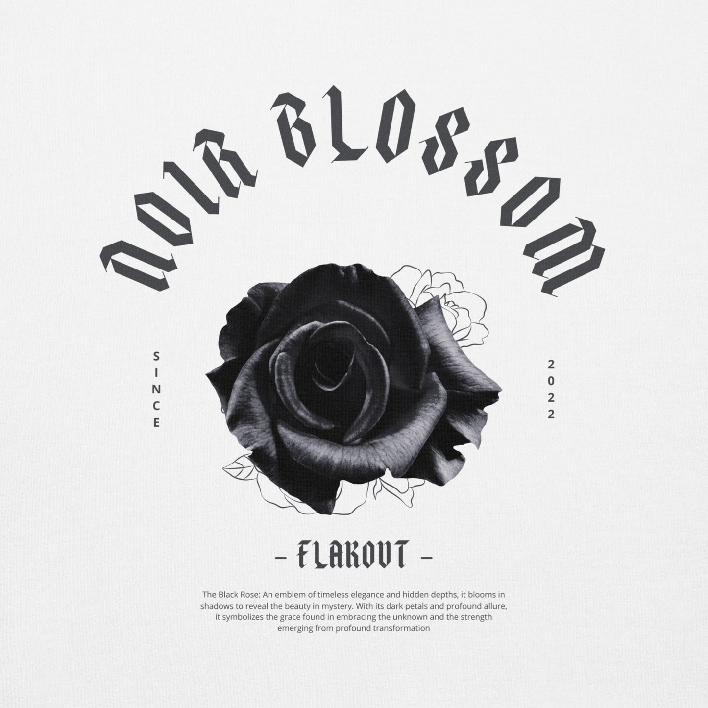 Noir Blossom Unisex Hoodie - FLAKOUT