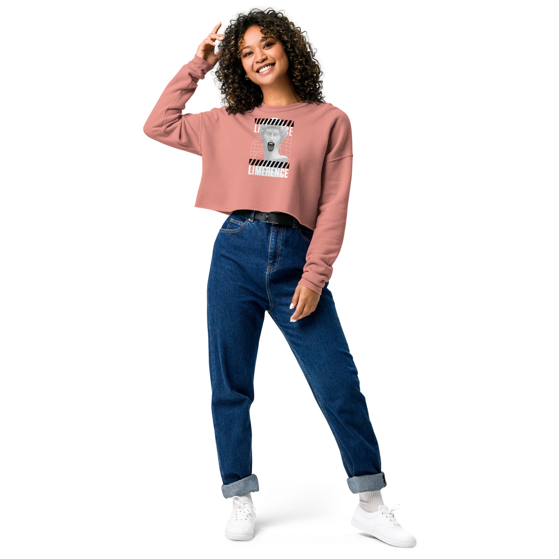 Limerence Women's Crop Sweatshirt - Mauve - FLAKOUT