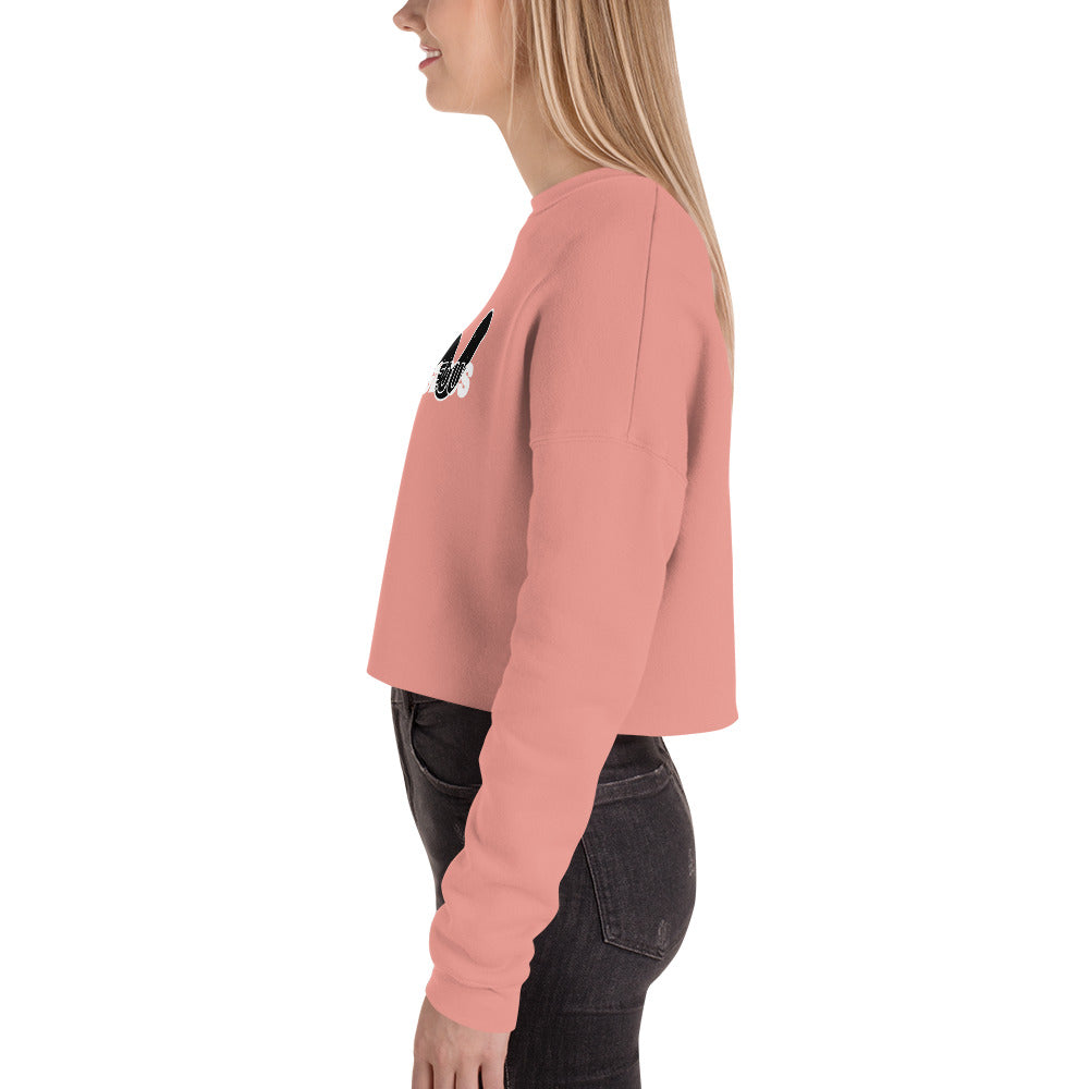 Gorgeous Opullent Allure Women's Crop Sweatshirt - Mauve - FLAKOUT