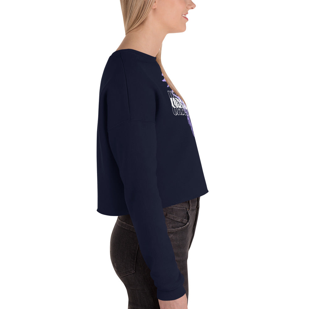 Streetwise Urbanity Women's Crop Sweatshirt - Navy - FLAKOUT