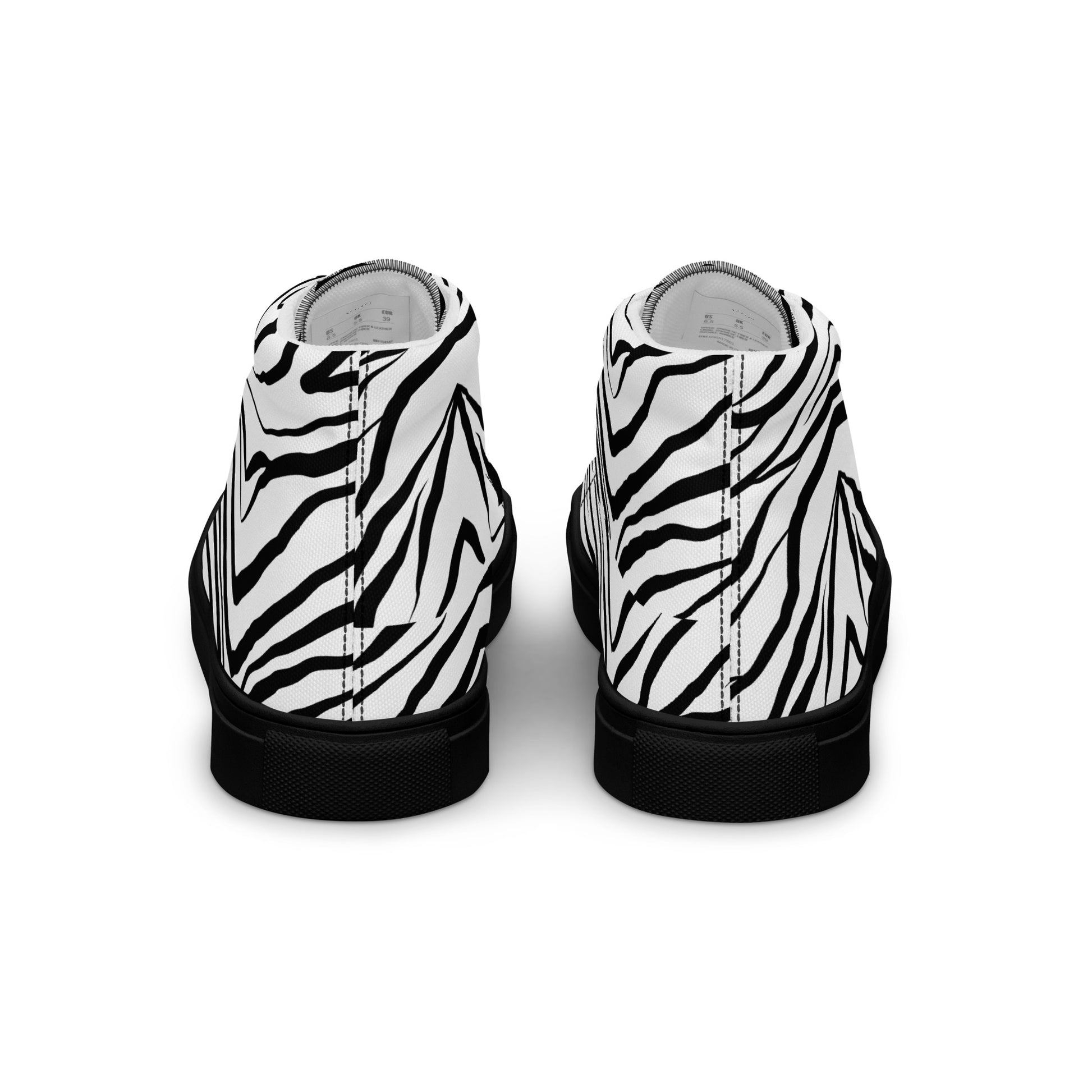 Striped Zebra Vibrance Women’s High Top Canvas Shoes - FLAKOUT