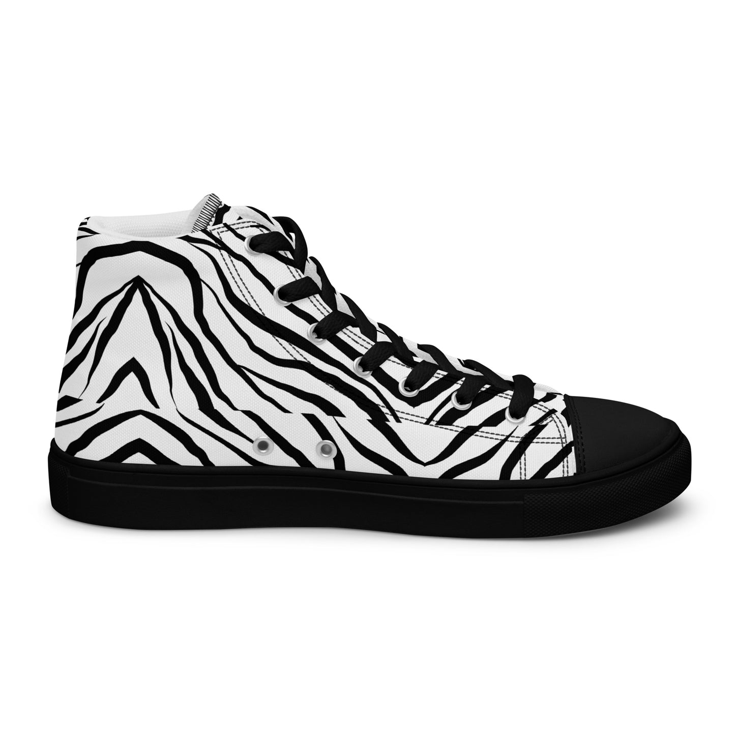 Striped Zebra Vibrance Women’s High Top Canvas Shoes - FLAKOUT