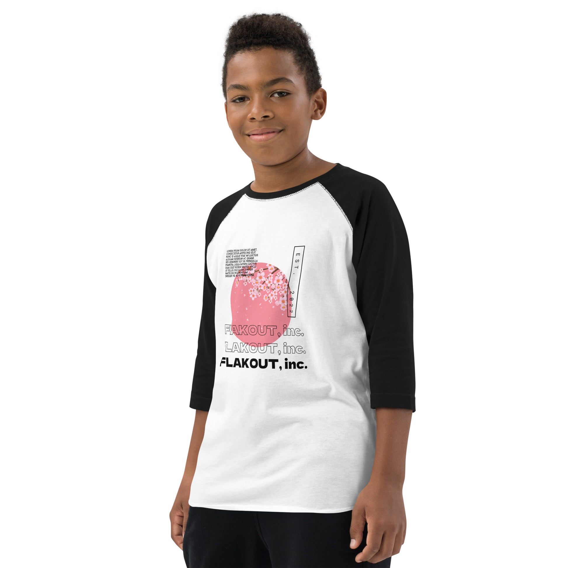 Zen Blossom Kid's Baseball Shirt - FLAKOUT