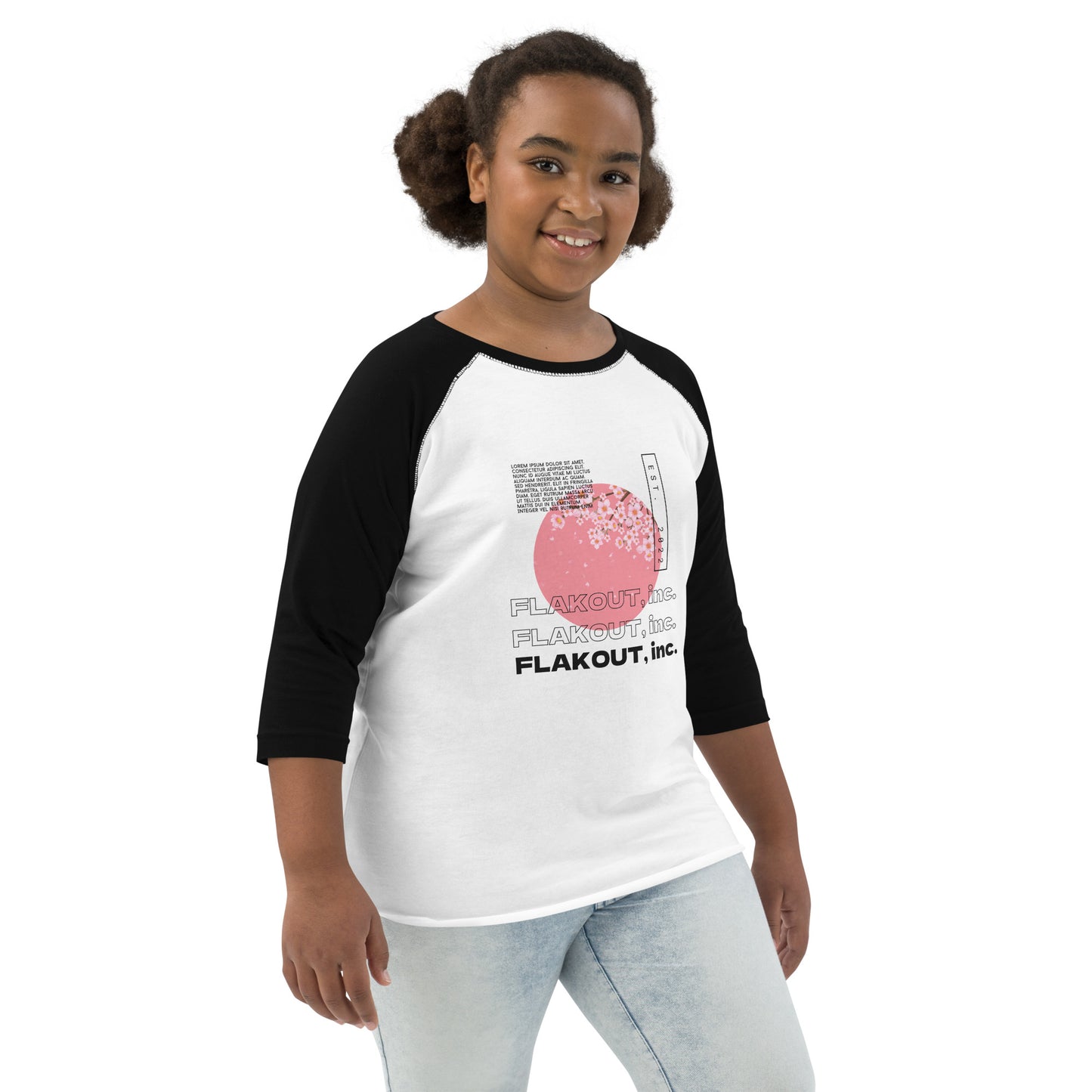 Zen Blossom Kid's Baseball Shirt - FLAKOUT